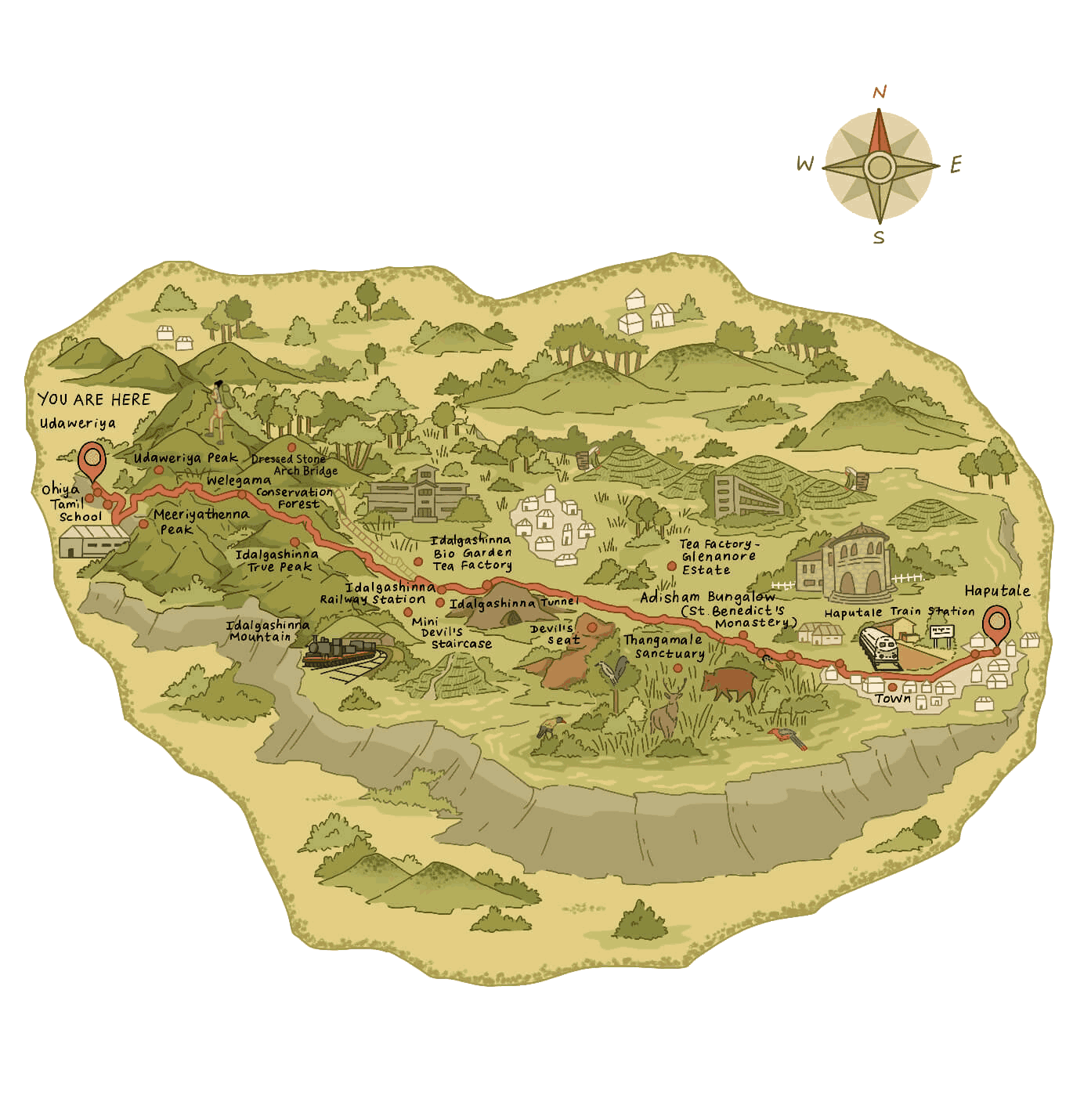 Udaweriya  ⇌ Haputale